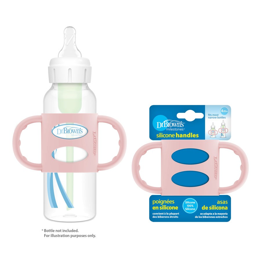 Dr. Brown's AC004-P6 Narrow Silicone Handles Pink
