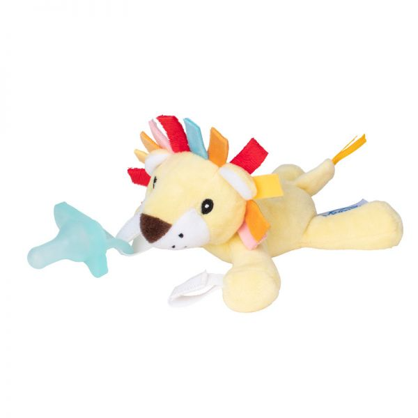 Dr. Brown's AC121 Lonny the Lion Lovey with Aqua HappyPaci Silicone One-Piece Pacifier