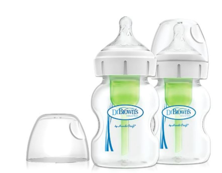 Dr Brown's WB52600-ESX 5oz/150 Ml Options Wide-Neck Baby Bottle PP 2 Pack