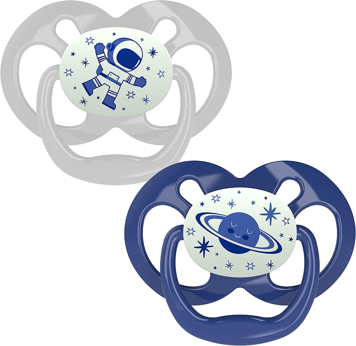 Dr. Brown's Advantage Glow in the Dark Pacifier - Step 2 (6-18 Months) Blue Pa22004-Intl