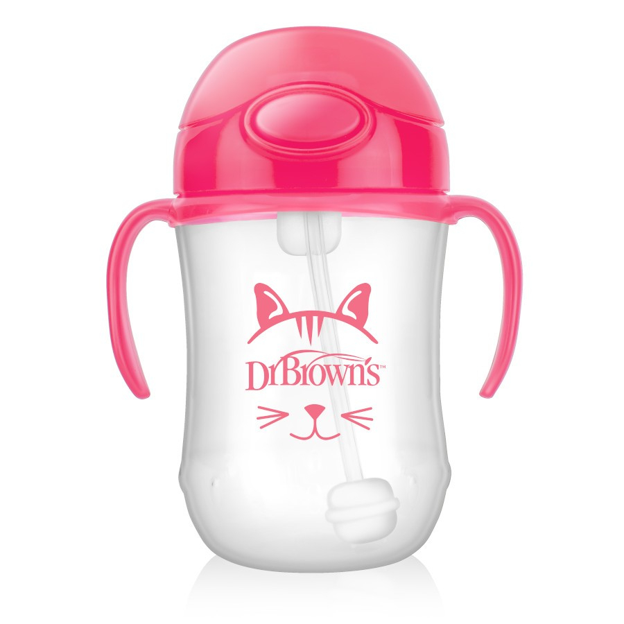 Dr. Brown’s TC91011-INTL Baby’s First Straw Cup, 9 Oz/270 Ml 6m+ Pink