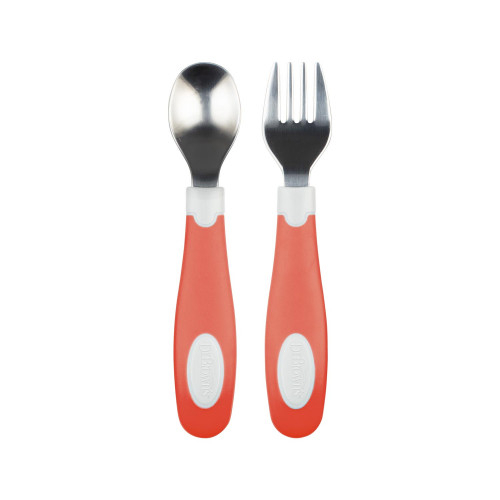 Dr. Brown’s TF026 Soft-Grip Spoon and Fork Set