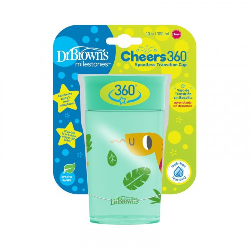 Dr Brown's Cheers 360° Turquoise Drinking Cup TC01095