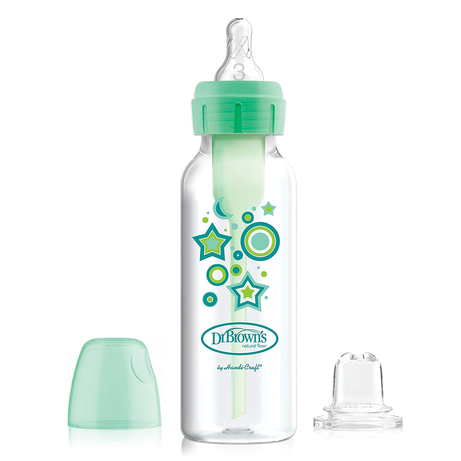 Dr. Brown's Options+ Anti-Colic Baby Bottle to Sippy Bottle Starter Kit - Green SB81603-P3