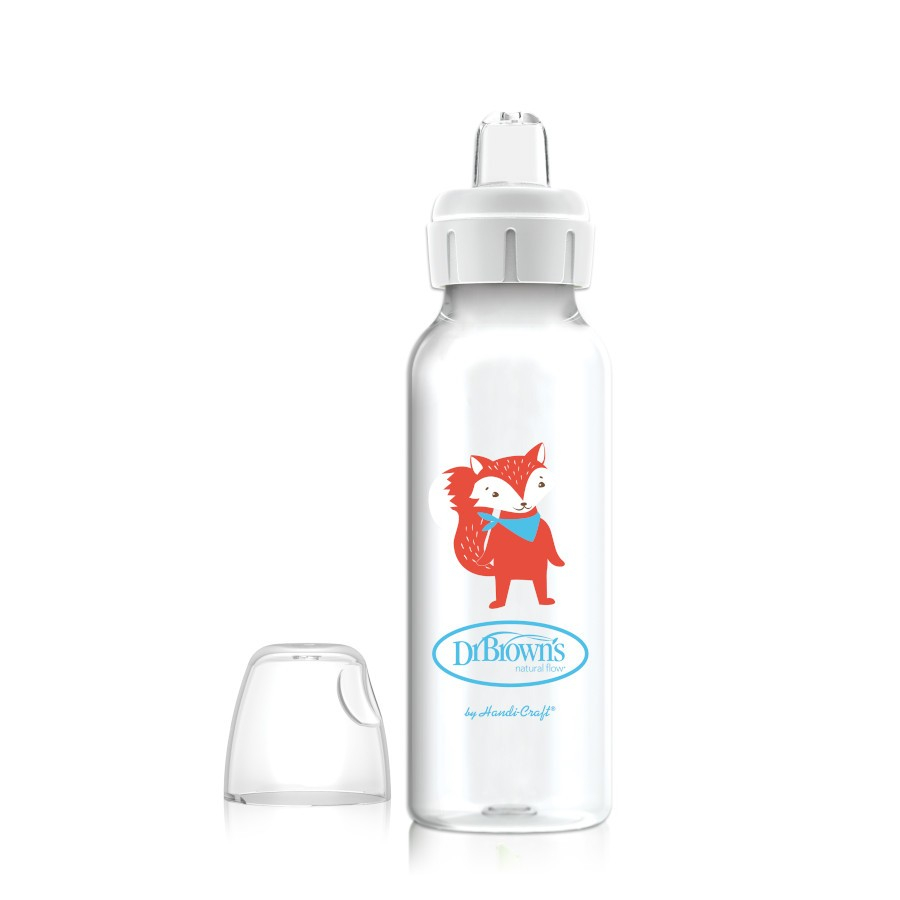 Dr. Brown’s SB81096-P12 8 oz/250 Ml PP Sippy Spout Bottle Fox