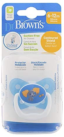 Dr Brown's PV21404-SPX Prevent Butterfly Shield Pacifier - Stage 2 6-12M - Blue