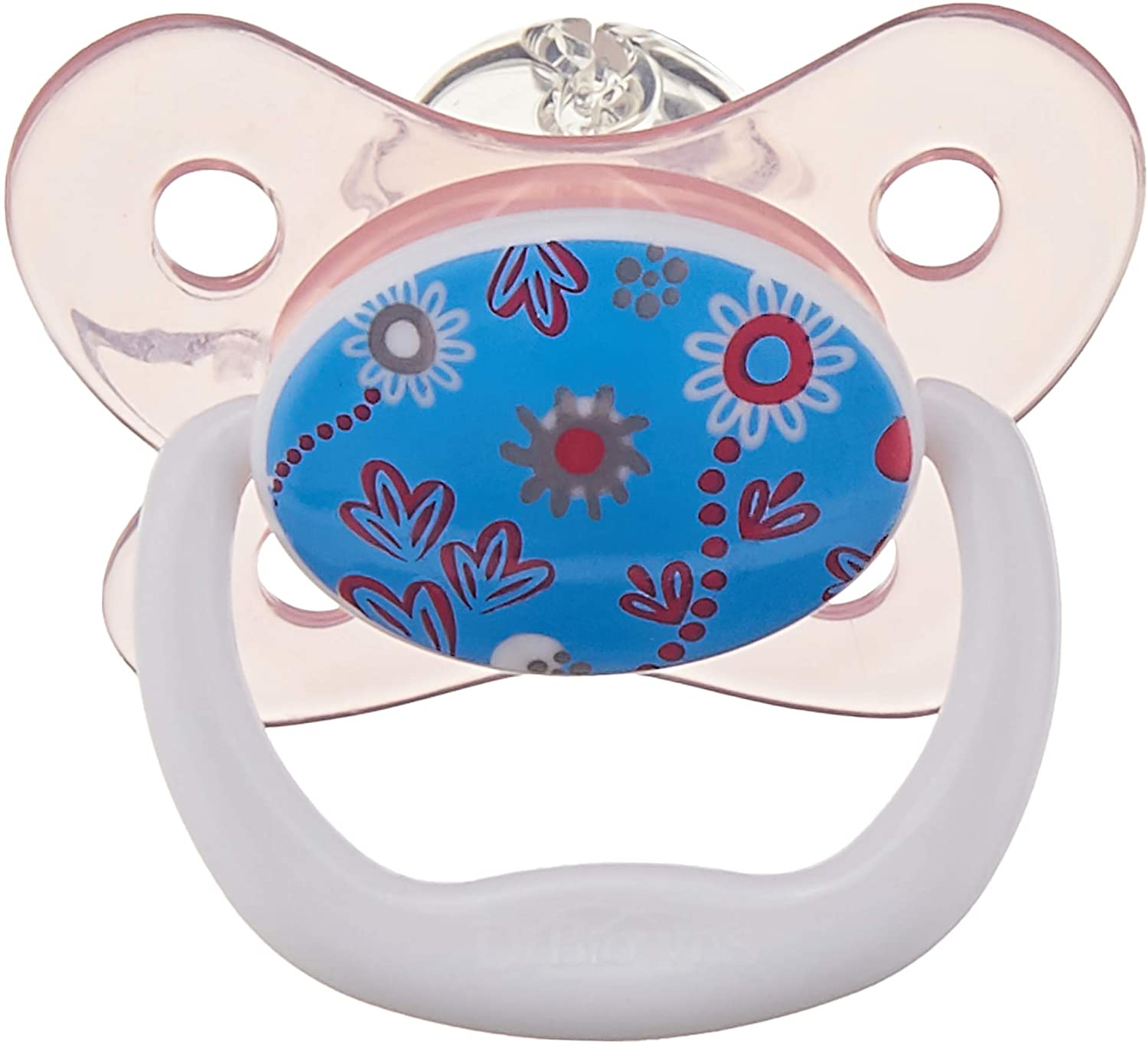 Dr Brown's PV21304-SPX Prevent Butterfly Shield Pacifier - Stage 2 * 6-12M - Pink, 1-Pack