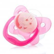 Dr. Brown's PV21007-ES Prevent Glow in the Dark Butterfly Shield Pacifier Stage 2 6-12M Pink (Moon & Stars) 1 Pack