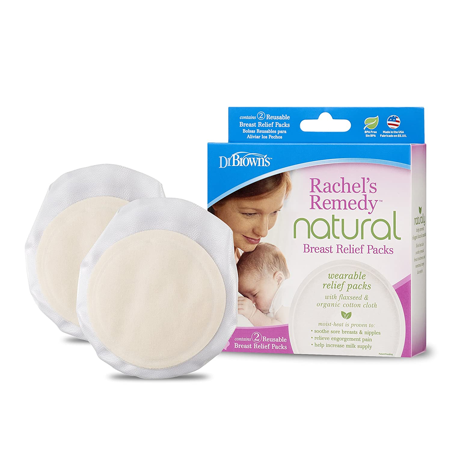 Dr Brown's BF001-P4 Rachel's Remedy Breast Relief Packs 2 Pack