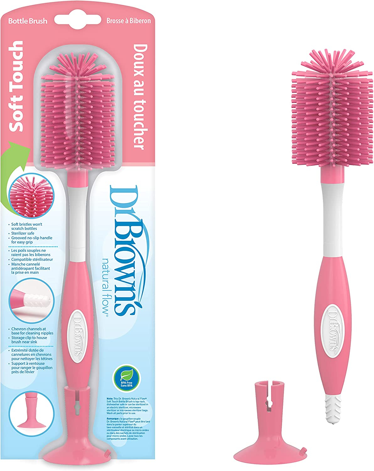 Dr. Brown's Ac229 Soft Touch Bottle Brush, Pink