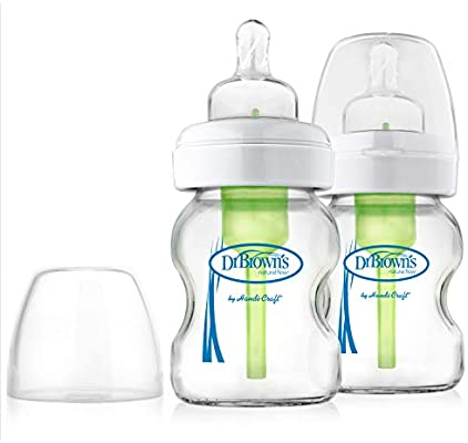 Dr Brown's WB52005-ESX 5oz/150 Ml Options Wide-Neck Baby Bottle 2 Pack