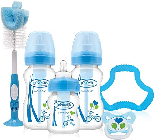 Dr. Brown's WB03405-ESX Options Wide-Neck Bottle Blue Gift Set
