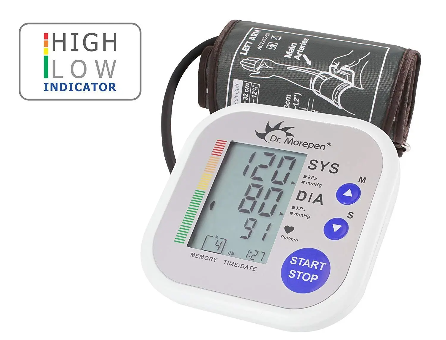 Dr. Morepen Bp02 Automatic Blood Pressure Monitor (White)