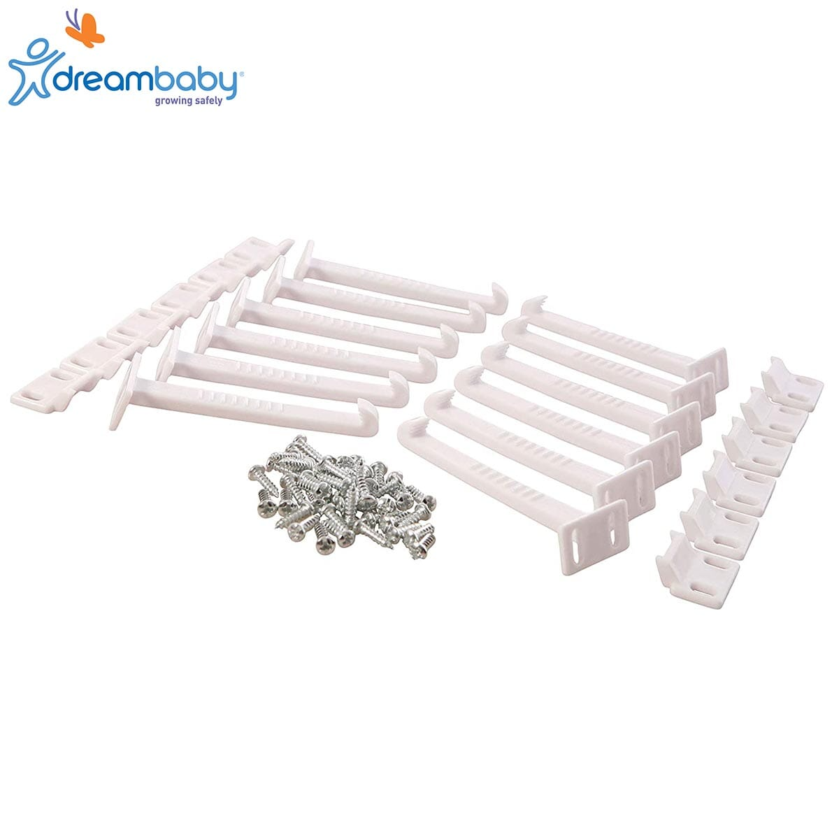 Dreambaby Safety Catches 12 Pack - Help Childproof Your Cabinets and Drawers - F181 (12 Pcs)