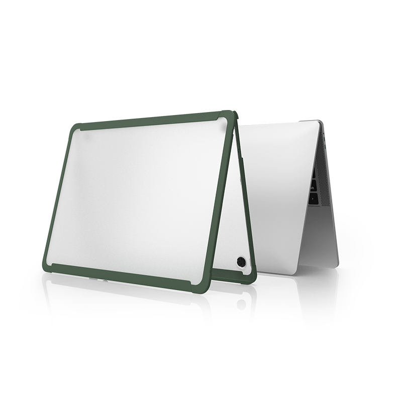 WiWU Dual Color IShield Full Protection Hard Macbook Cover 1:1 Molded Protector Anti-scratching Frosted Cover-Green