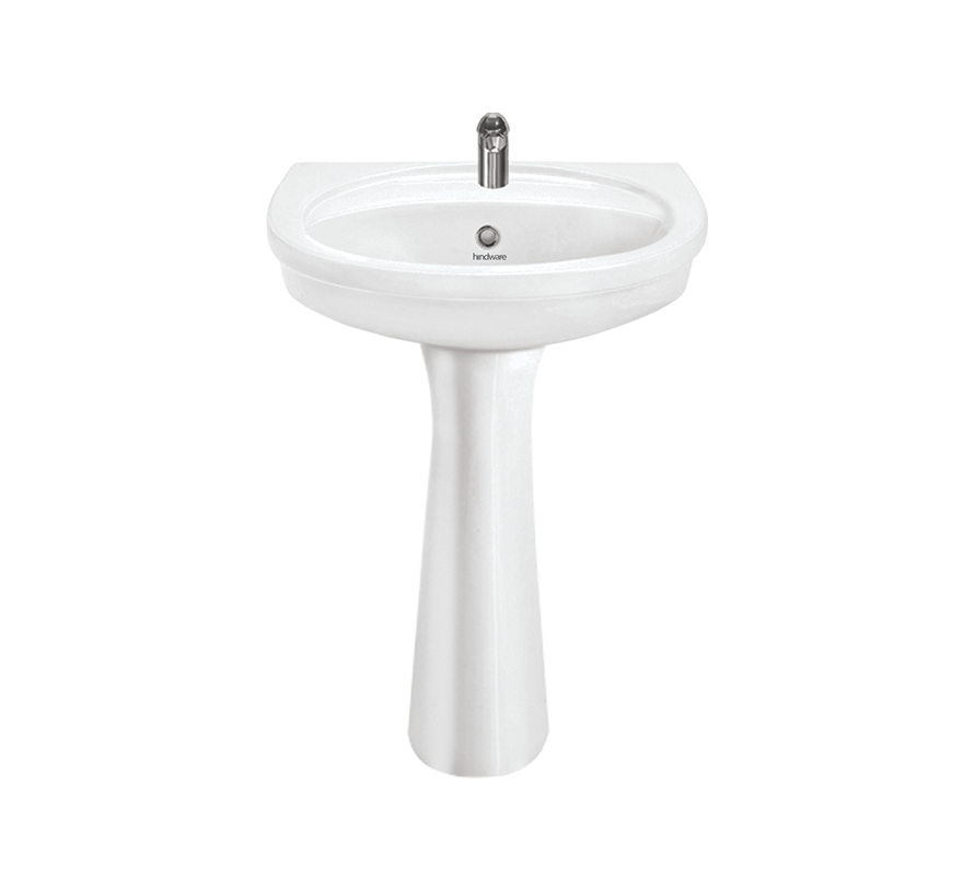 Hindware Dune 10088 Pedestal Wash Basin 46 × 33 × 80.5 cm