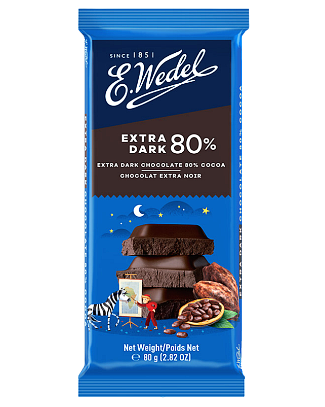 E.wedel Extra Dark Chocolate 80% Cocoa 80gm
