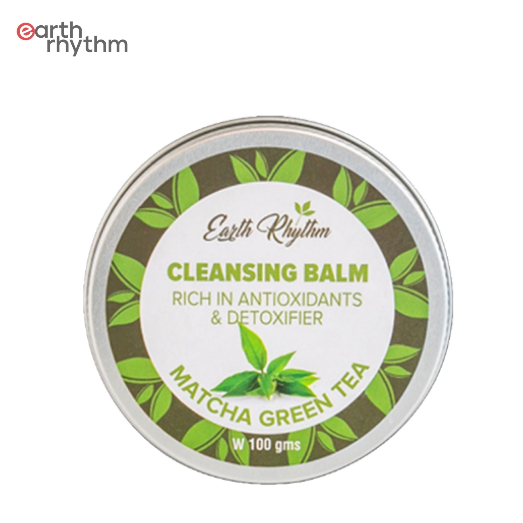 Earth Rhythm Matcha Green Tea Cleansing Balm for Oily, Combination & Acne Prone Skin - 100 gm