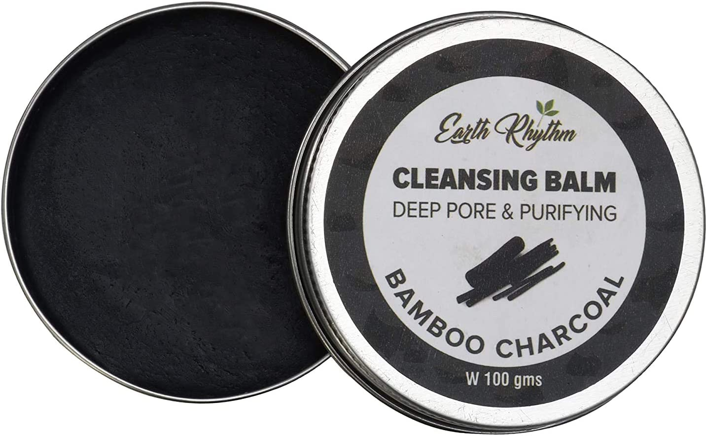 Earth Rhythm Pore Purifying Charcoal Cleansing Balm for Oily & Combination Skin - 100 gm
