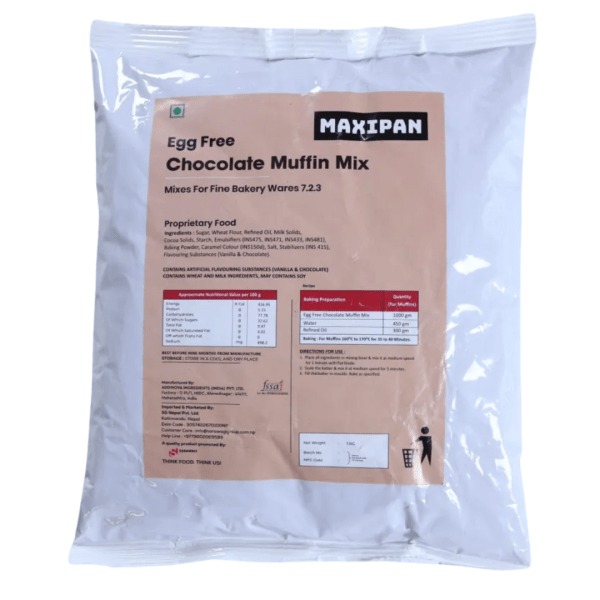 Maxipan Egg Free Chocolate Muffin Mix 1kg