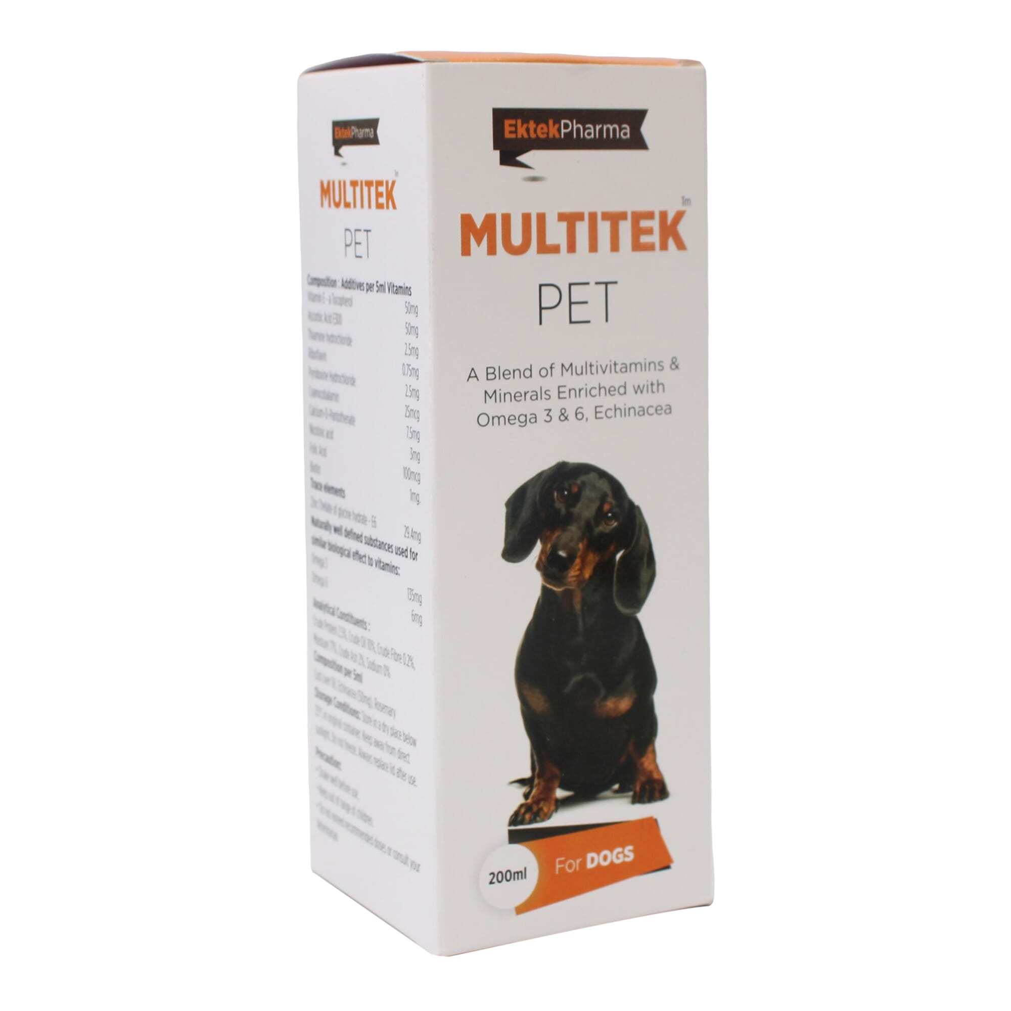 Ektek - Multitek Pet Multi Vitamin for Dogs, 200ml