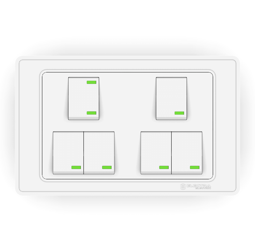 Electra Electric 10a 6 Gang 1 Way Switch