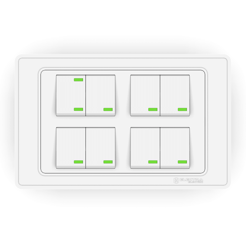 Electra Electric 10a 8 Gang 1 Way Switch