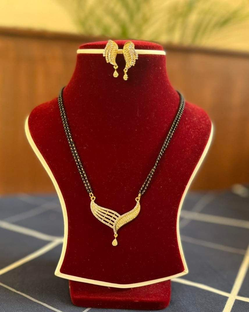 Elegant AD Mangalsutra Pendant Set