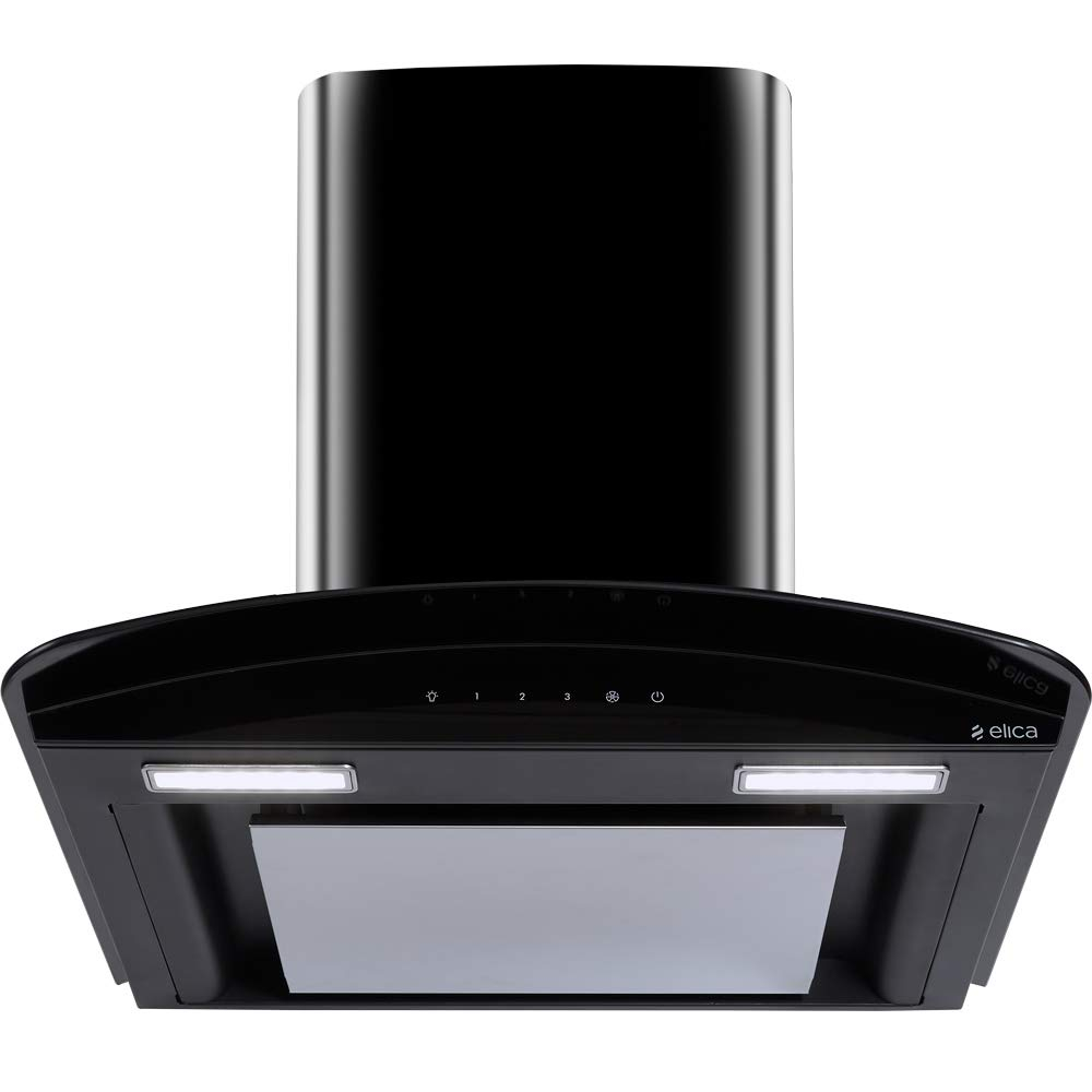 ELICA GLACE EDS PLUS HE LTW 60 BK NERO T4V LED KITCHEN CHIMNEY 60cm