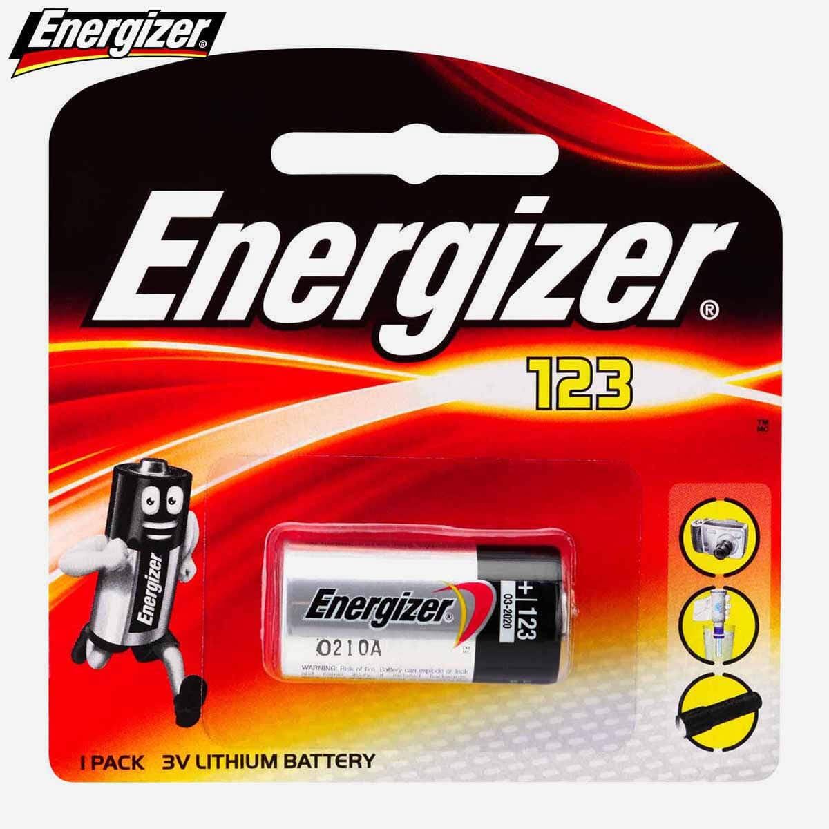 Energizer Cr123 Lithium Battery (1 Pcs)