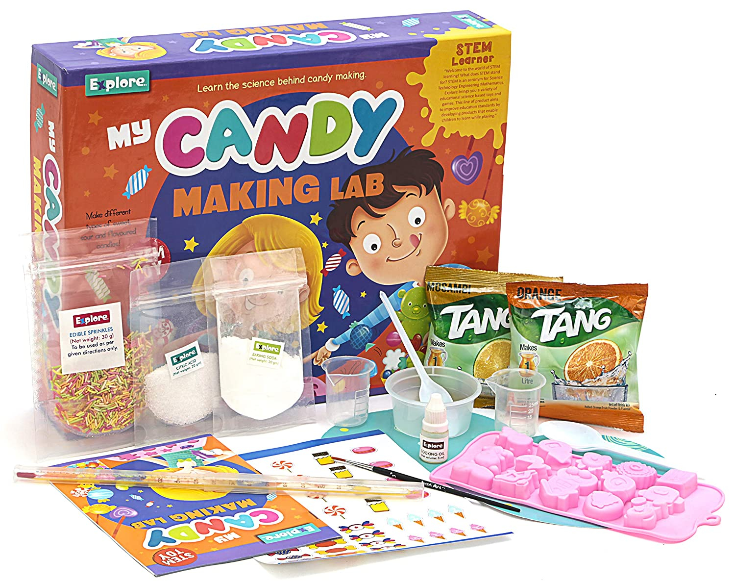 Explore My Candy Making Lab STEM Educational Learner DIY Activity Toy Kit for Ages 6+ of Boys and Girls