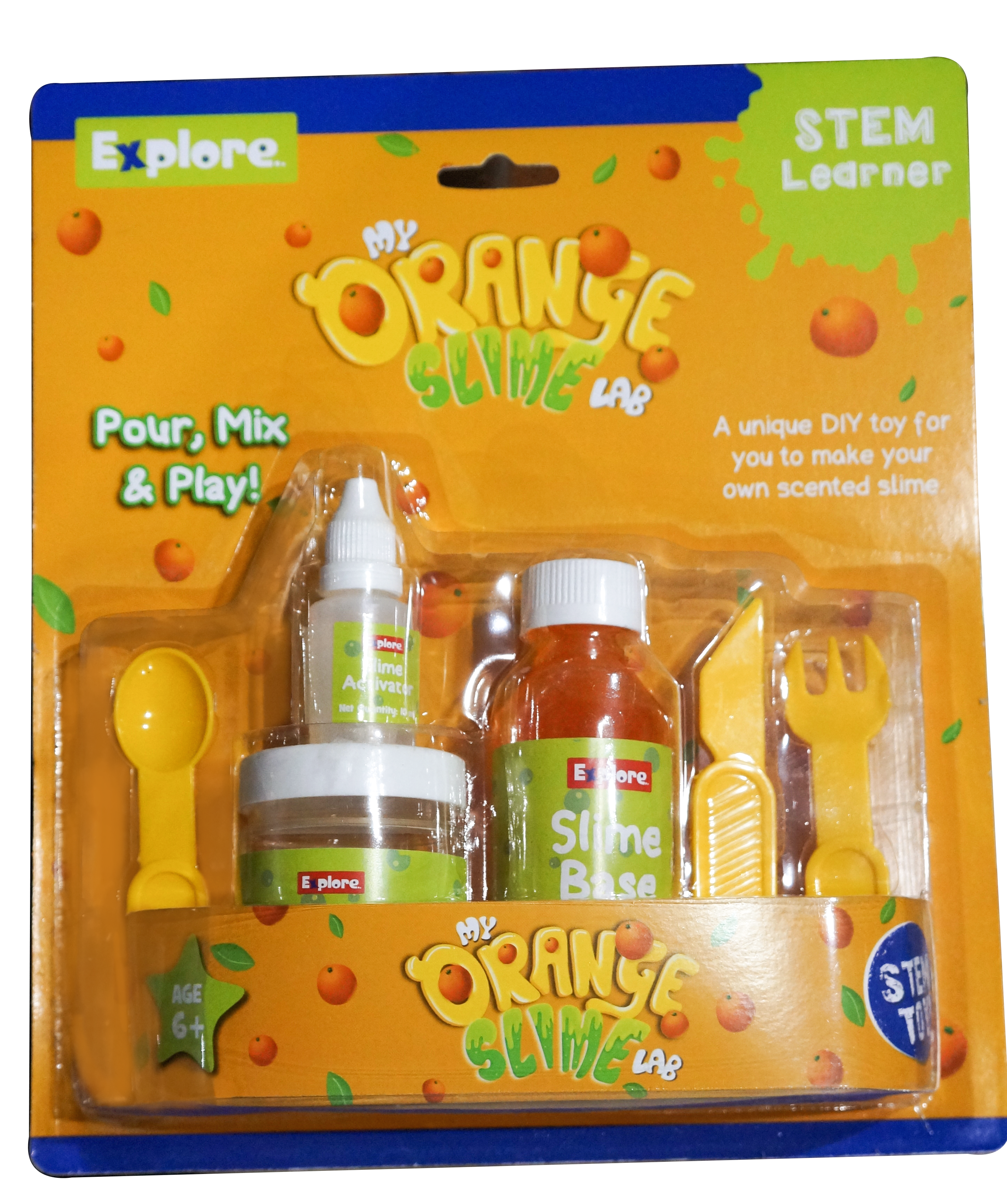 Explore My Orange Slime Lab STEM Educational Learner DIY Activity Toy Kit for Girls and Boys