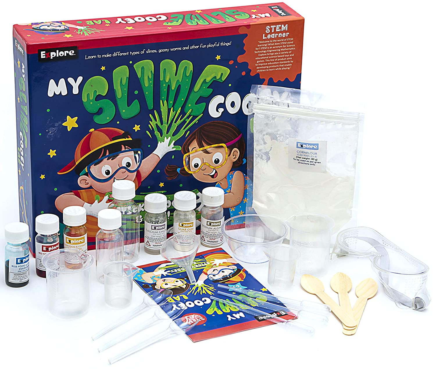 Explore My Slime Gooey Lab STEM Educational Learner DIY Activity Toy Kit for Girls and Boys