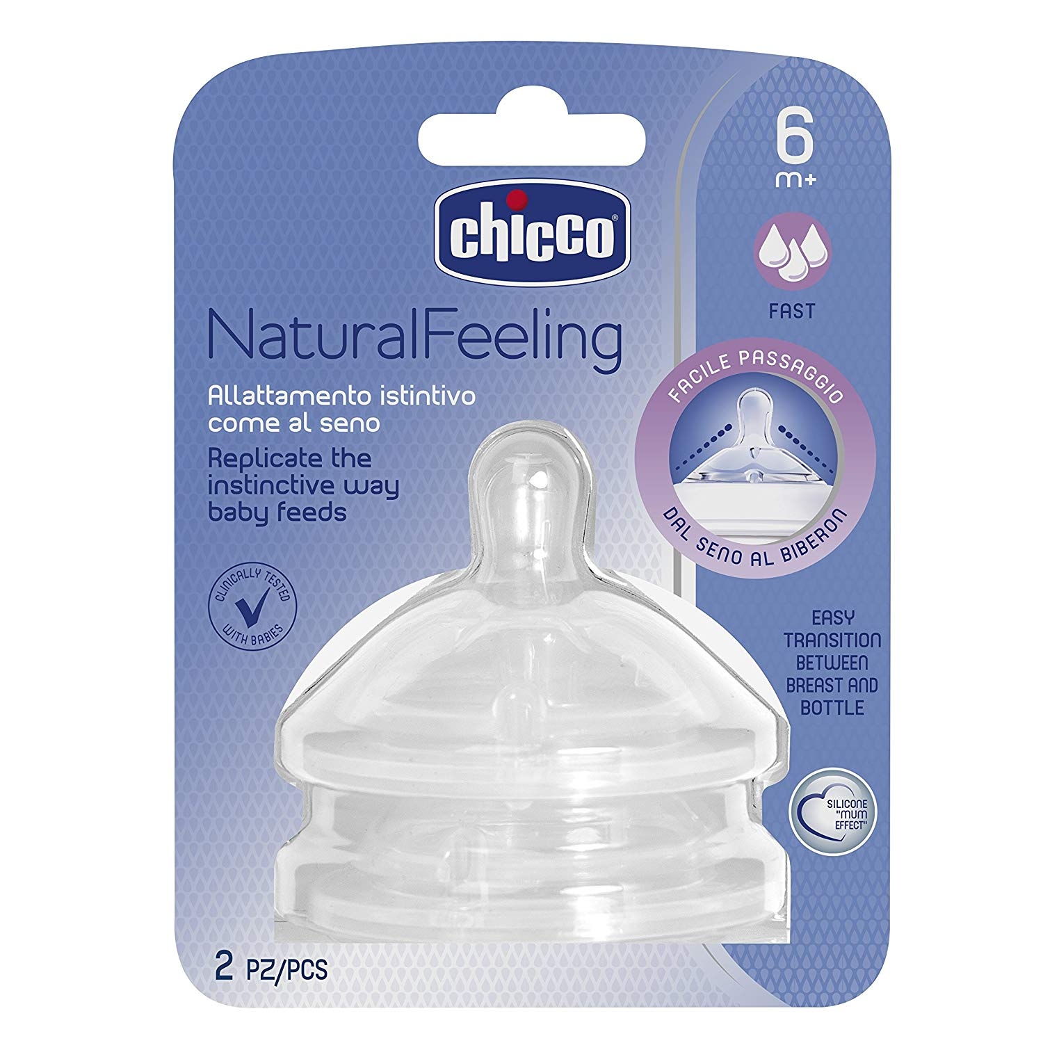 Chicco Naturalfeeling Fast Flow Teat 2 Pieces