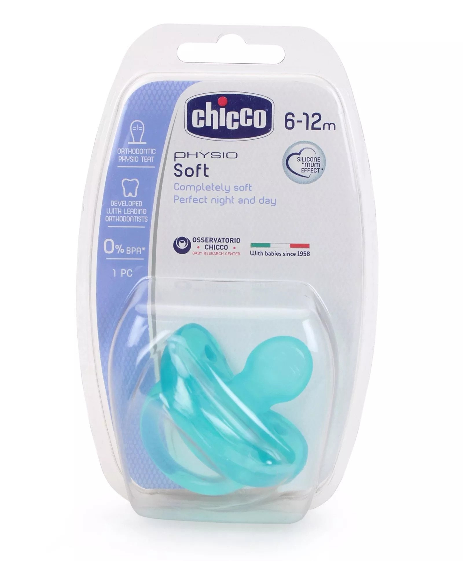 Chicco Physio Comfort Soother 6-12M Blue C-Type