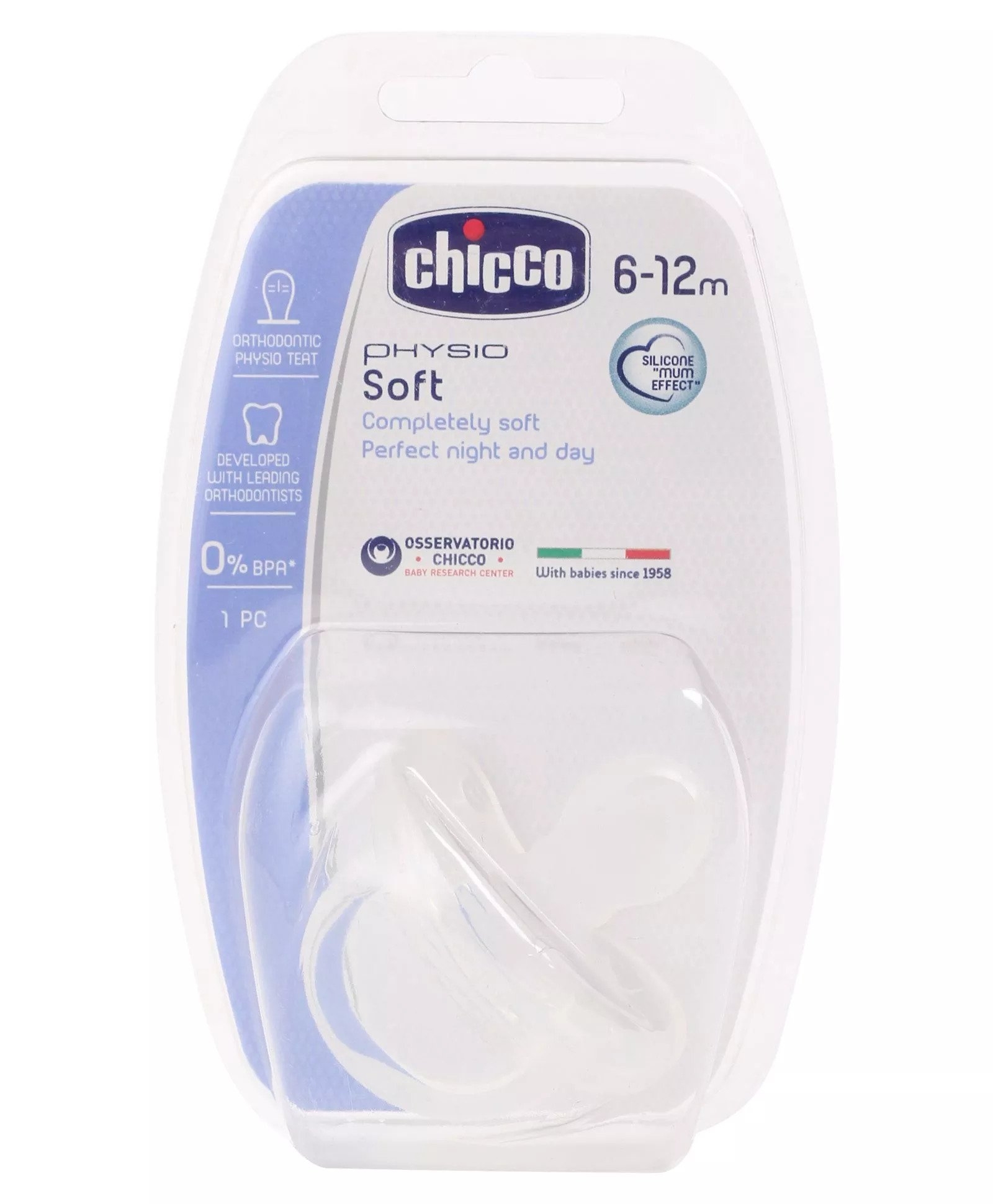 Chicco Physio Comfort Soother 6-12M Neutral B-Type