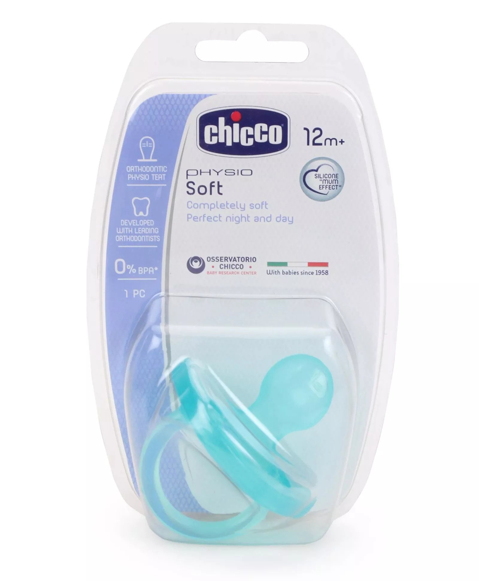 Chicco Physio Comfort Soother 12M Blue B-Type