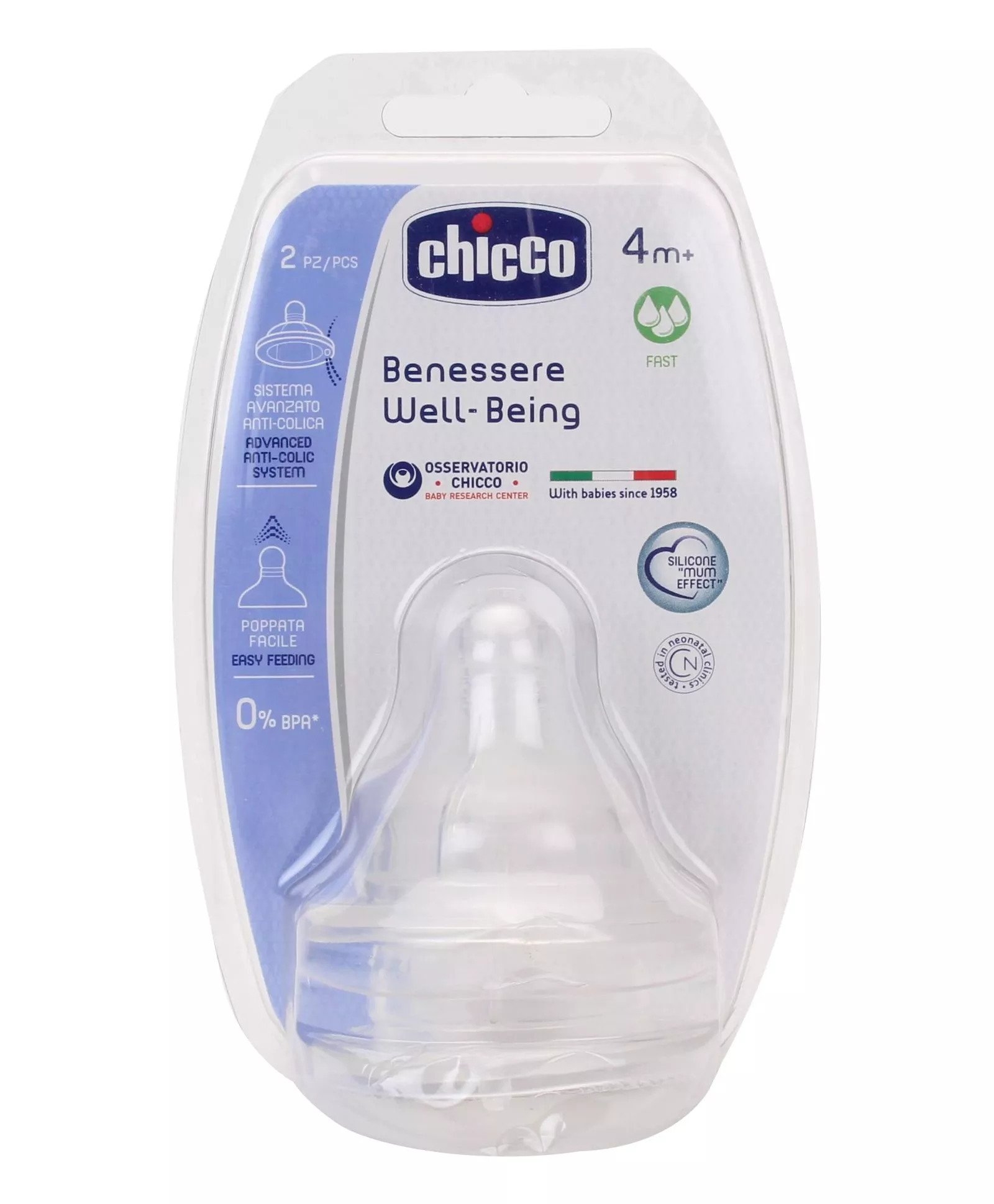 Chicco Well Being Teat Fast Flow