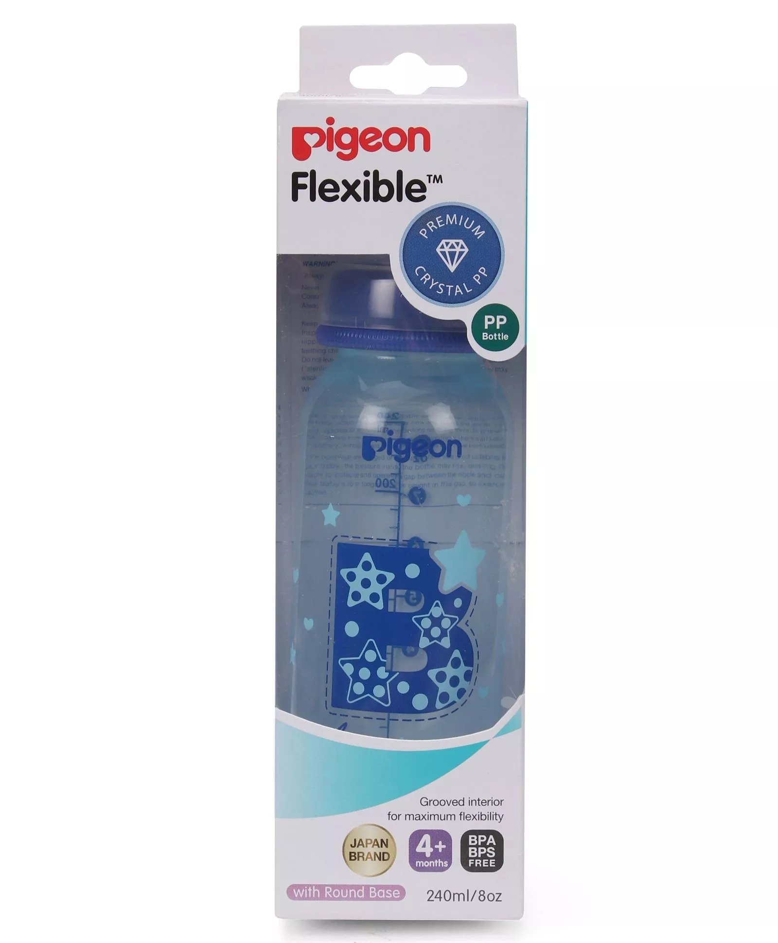 Pigeon Peristaltic Nursing Bottle Kpp Nipple M - 240ml (BLUE) 88008