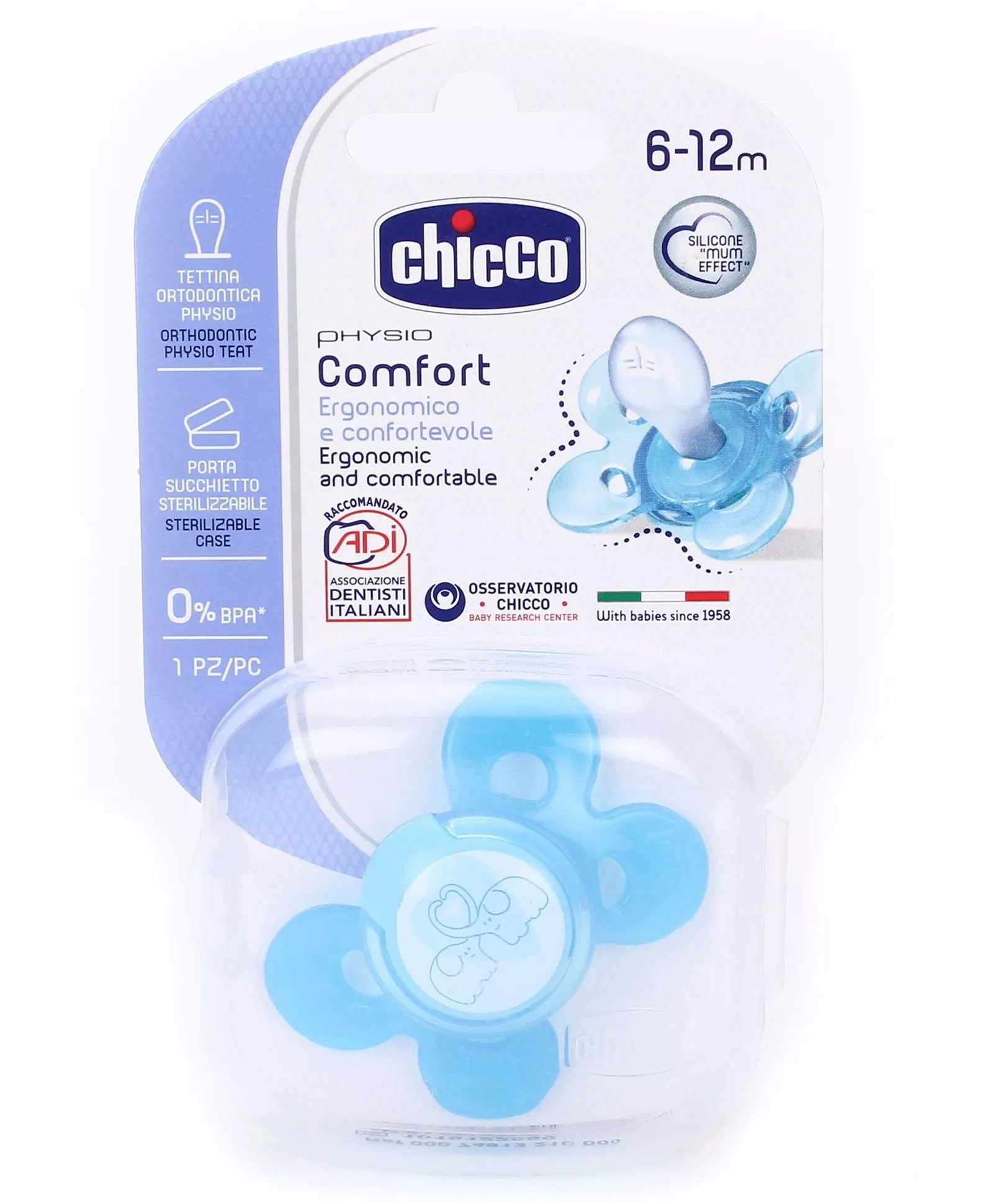 Chicco Physio Comfort Soother 6-12M Blue B-Type