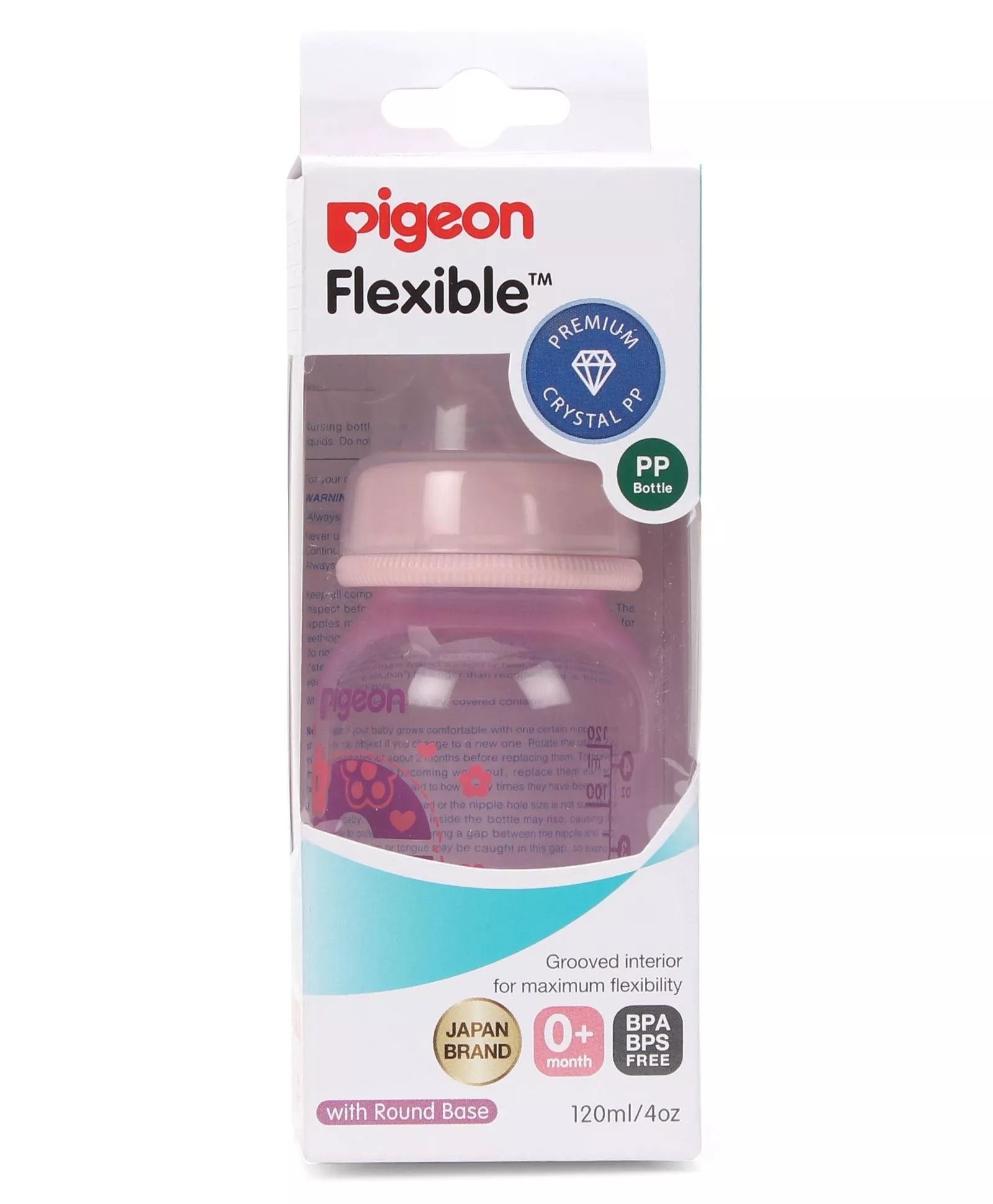 Pigeon Peristaltic Nursing Bottle Kpp Nipple S - 120 ml (PINK) 88004