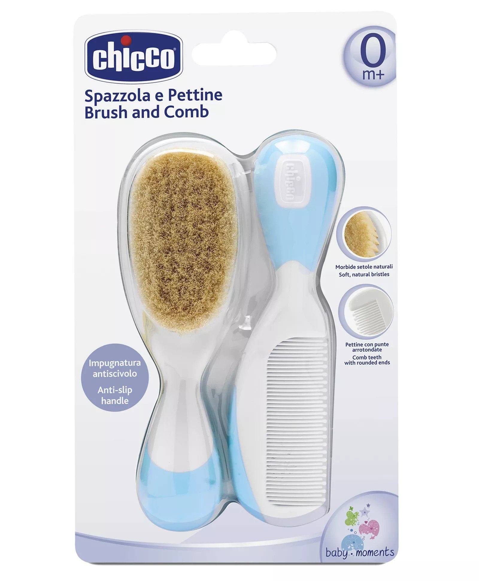 Chicco Brush And Comb Set Light Blue