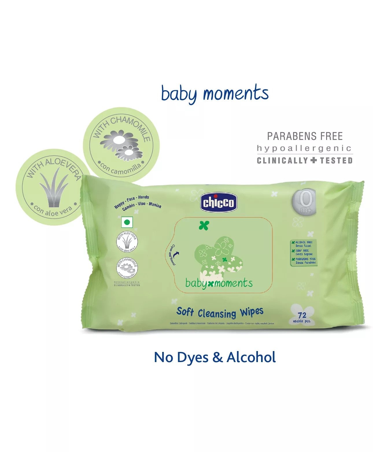 Chicco Baby Moments Soft Cleansing Breast Wipes 72 Pieces