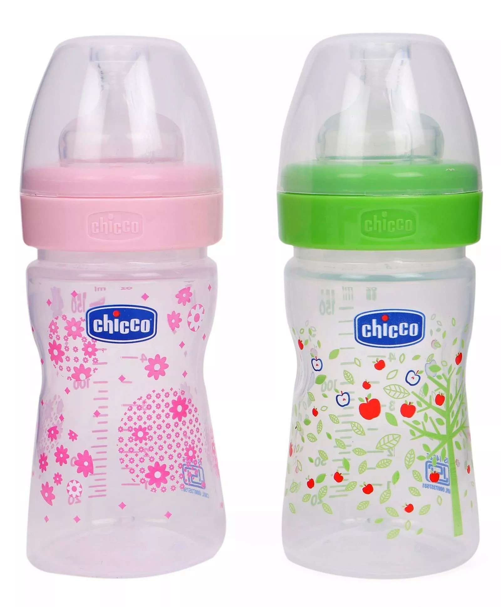 Chicco Well Being Feeding Bottle Pink And Green 150 ml