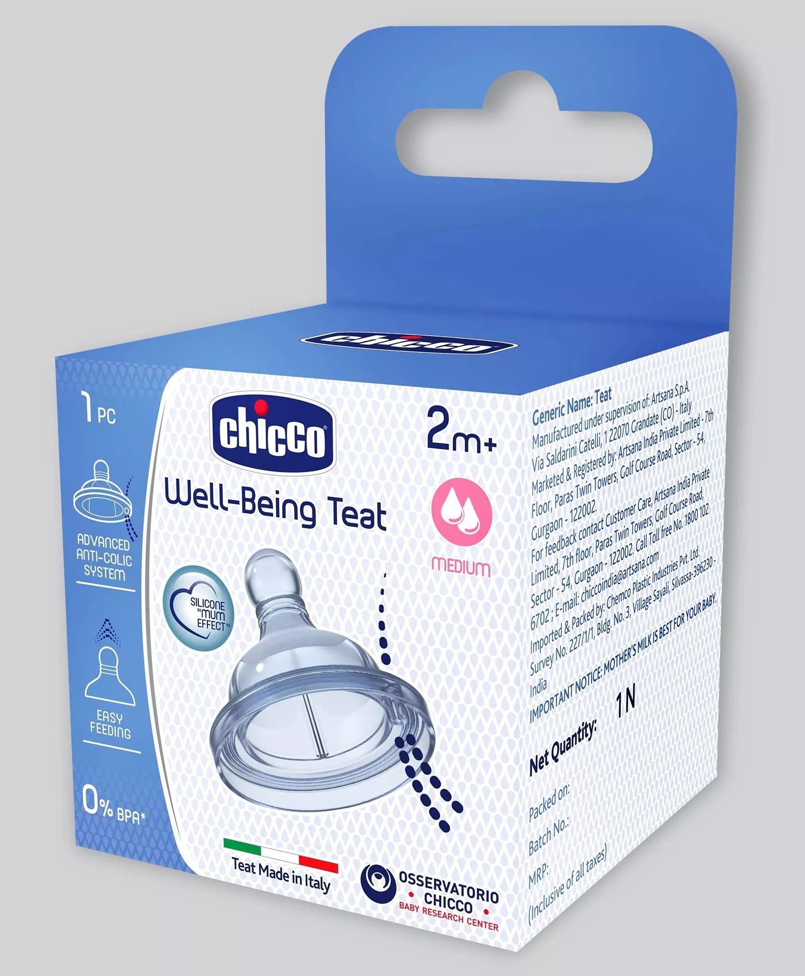 Chicco Teat Wellbeing Medium Flow