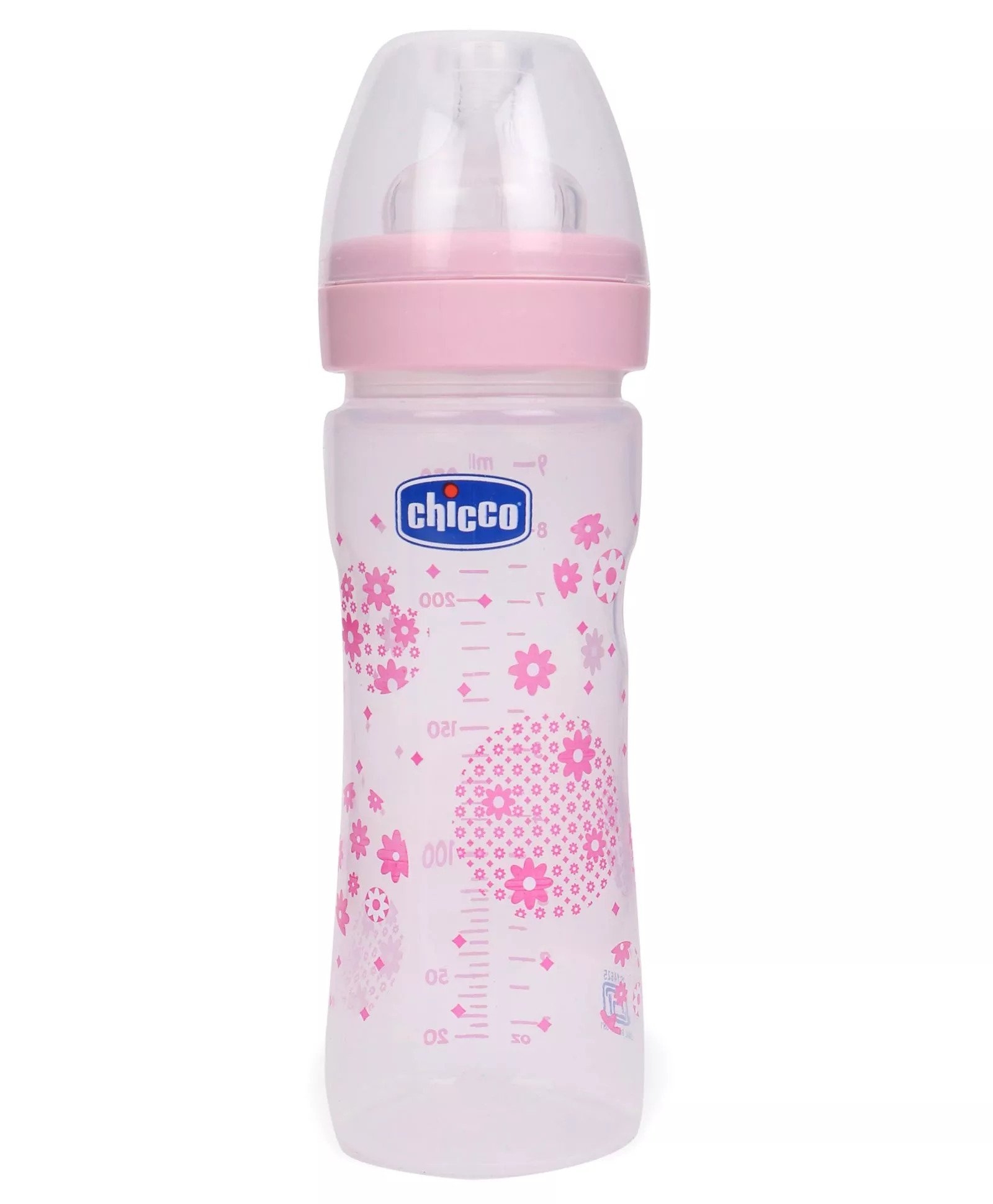 Chicco Well Being Feeding Bottle Pink 250 ml Fast Flow