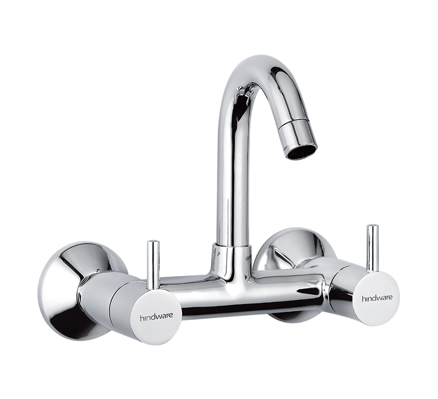 Hindware F280080 - Flora Sink Mixer Tap With Swivel Spout (Wall Mounted)