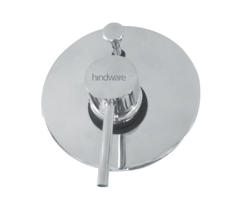 Hindware F280040 - Flora Single Lever Exposed Part Kit of Divertor Consisting of Operating Lever Wall Flange & Knob Only 