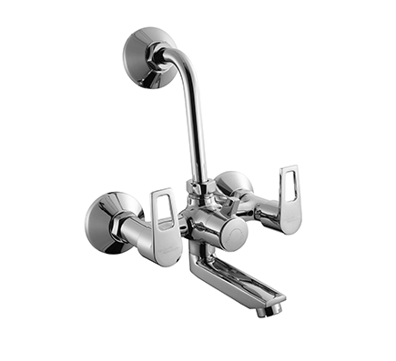 Hindware F570020 - Aspiro Wall Mixer With Provision For Overhead Shower With 115 Mm Long Bend Pipe