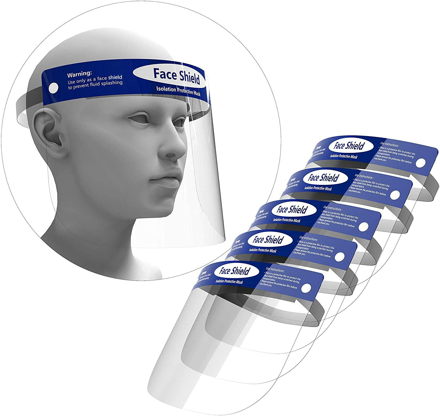 Face Shield / Mask, Face Protection Pack of 5